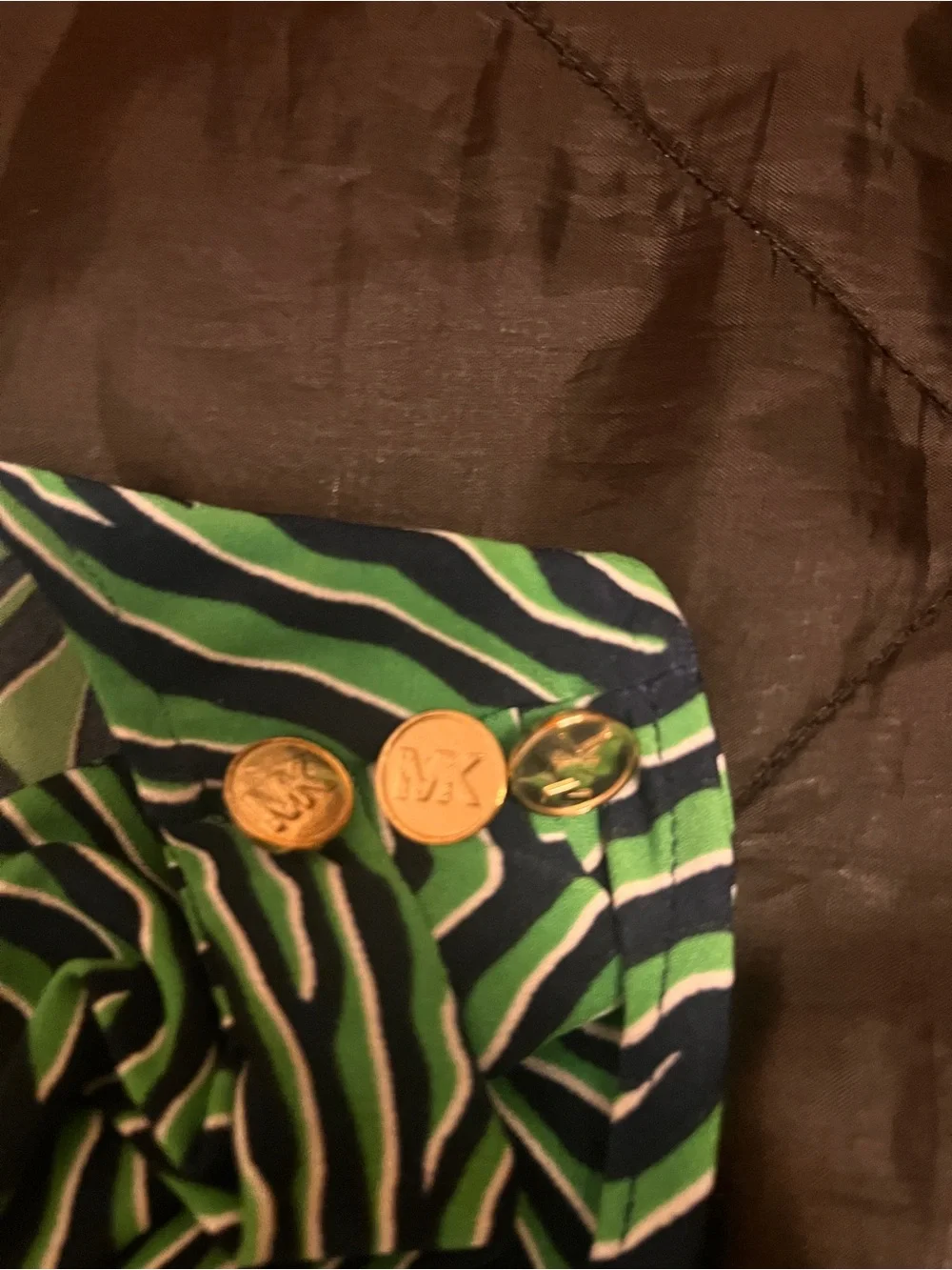 Green Zebra-Print Women's Michael Kors top